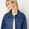 image:imageAmazon Essentials Womens RegularFit Denim Trucker JacketMedium Blue Vintage