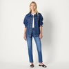 image:imageAmazon Essentials Womens RegularFit Denim Trucker JacketMedium Blue Vintage
