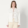 image:imageAmazon Essentials Womens RegularFit Denim Trucker JacketWhite