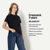 image:imageAmazon Essentials Womens RelaxedFit Cotton Crewneck TShirtBlack