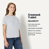 image:imageAmazon Essentials Womens RelaxedFit Cotton Crewneck TShirtLight Grey Heather