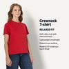 image:imageAmazon Essentials Womens RelaxedFit Cotton Crewneck TShirtRed