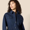 image:imageAmazon Essentials Womens RelaxedFit Dropped Shoulder Midweight Cotton Twill JacketNavy