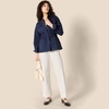 image:imageAmazon Essentials Womens RelaxedFit Dropped Shoulder Midweight Cotton Twill JacketNavy