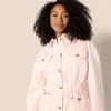 image:imageAmazon Essentials Womens RelaxedFit Dropped Shoulder Midweight Cotton Twill JacketRose