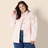 image:imageAmazon Essentials Womens RelaxedFit Dropped Shoulder Midweight Cotton Twill JacketRose