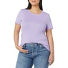 image:imageAmazon Essentials Womens SlimFit ShortSleeve Crewneck TShirt Pack of 2BlackLavender