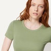image:imageAmazon Essentials Womens SlimFit ShortSleeve Crewneck TShirt Pack of 2BlackOlive
