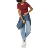 image:imageAmazon Essentials Womens SlimFit ShortSleeve Crewneck TShirt Pack of 2Charcoal HeatherBurgundy