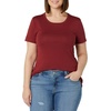 image:imageAmazon Essentials Womens SlimFit ShortSleeve Crewneck TShirt Pack of 2Charcoal HeatherBurgundy