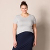 image:imageAmazon Essentials Womens SlimFit ShortSleeve Crewneck TShirt Pack of 2Charcoal HeatherLight Grey Heather