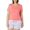 image:imageAmazon Essentials Womens SlimFit ShortSleeve Crewneck TShirt Pack of 2NavyHot Pink