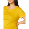image:imageAmazon Essentials Womens SlimFit ShortSleeve Crewneck TShirt Pack of 2WhiteGold