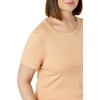 image:imageAmazon Essentials Womens SlimFit ShortSleeve Crewneck TShirt Pack of 2WhiteLight Camel
