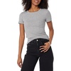 image:imageAmazon Essentials Womens SlimFit ShortSleeve Crewneck TShirt Pack of 2WhiteLight Grey Heather