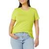 image:imageAmazon Essentials Womens SlimFit ShortSleeve Crewneck TShirt Pack of 2WhiteLime Green