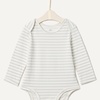 image:imageAmazon Essentials x Sofia Grainge Unisex Babies Long Sleeve Crew Neck BodysuitDark GreenSheepStripe