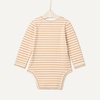 image:imageAmazon Essentials x Sofia Grainge Unisex Babies Long Sleeve Crew Neck BodysuitIvoryLight CamelStripe