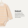 image:imageAmazon Essentials x Sofia Grainge Unisex Babies Long Sleeve Crew Neck BodysuitIvoryLight CamelStripe