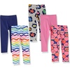 image:imageAmazon Essentials Girls Cotton Stretch Leggings Multipacks5pack Rainbow Berries