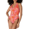 image:imageAmazon Essentials Womens Halter One Piece SwimsuitBright Red Multi Folk Floral