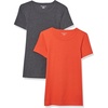 Charcoal Heather/Tomato Red