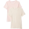 image:imageAmazon Essentials Womens SlimFit ShortSleeve Crewneck TShirt Pack of 2Oatmeal HeatherLight Pink