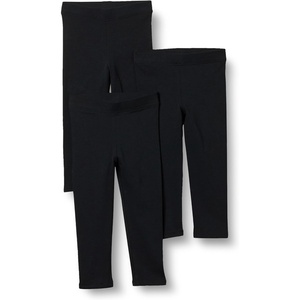 image:imageAmazon Essentials Girls Cotton Stretch Leggings Multipacks3pack BlackBlackBlack