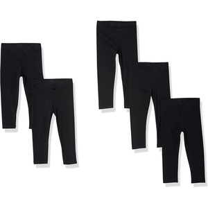 image:imageAmazon Essentials Girls Cotton Stretch Leggings Multipacks5pack Black