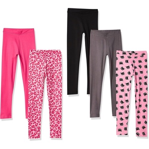 image:imageAmazon Essentials Girls Cotton Stretch Leggings Multipacks5pack Pink Cat