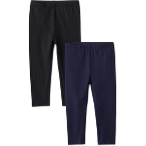 image:imageAmazon Essentials Girls Cotton Stretch Leggings MultipacksBlack Navy