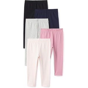 image:imageAmazon Essentials Girls Cotton Stretch Leggings MultipacksDark Multicolor