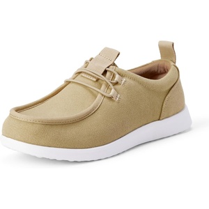 image:imageAmazon Essentials Mens Canvas Moc Toe LoaferNaturalWhite