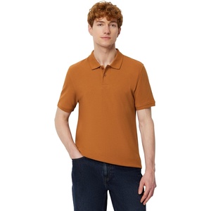 image:imageAmazon Essentials Mens SlimFit ShortSleeve Cotton Pique Polo ShirtCaramel