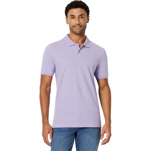image:imageAmazon Essentials Mens SlimFit ShortSleeve Cotton Pique Polo ShirtLilac