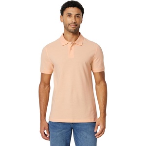 image:imageAmazon Essentials Mens SlimFit ShortSleeve Cotton Pique Polo ShirtPale Peach