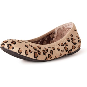 image:imageAmazon Essentials Womens Belice Comfortable SlipOn Ballet Flats ShoesBrown Leopard Print