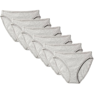 image:imageAmazon Essentials Womens Cotton Stretch HighCut Bikini PantyMedium Grey Heather