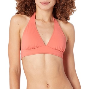 image:imageAmazon Essentials Womens LightSupport Padded Tie Halter Bikini Swimsuit Top Available in Plus SizeCoral Pink