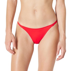 image:imageAmazon Essentials Womens NoTie String Swim Bikini BottomBright Poppy Red