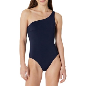 image:imageAmazon Essentials Womens OneShoulder OnePiece SwimsuitNavy
