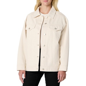 image:imageAmazon Essentials Womens RegularFit Denim Trucker JacketEcru