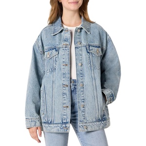 image:imageAmazon Essentials Womens RegularFit Denim Trucker JacketIced Light Wash