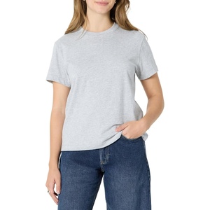 image:imageAmazon Essentials Womens RelaxedFit Cotton Crewneck TShirtLight Grey Heather