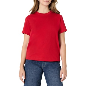 image:imageAmazon Essentials Womens RelaxedFit Cotton Crewneck TShirtRed