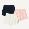 image:imageAmazon Essentials Girls and Toddlers Cotton PullOn Shorts Breathable Stretchy with DrawstringIvoryNavyPink