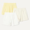 image:imageAmazon Essentials Girls and Toddlers Cotton PullOn Shorts Breathable Stretchy with DrawstringOatmeal HeatherPastel YellowWhite