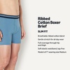 image:imageAmazon Essentials Mens Breathable Cotton Boxer Briefs TagFree Pack of 5Deep Blue  Navy  Light Heather Grey