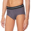 image:imageAmazon Essentials Mens Breathable Ribbed Knit Briefs with Elasticized Waistband MultipacksBlackCharcoalGrey Heather