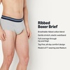 image:imageAmazon Essentials Mens Breathable Ribbed Knit Briefs with Elasticized Waistband MultipacksLight Grey Heather